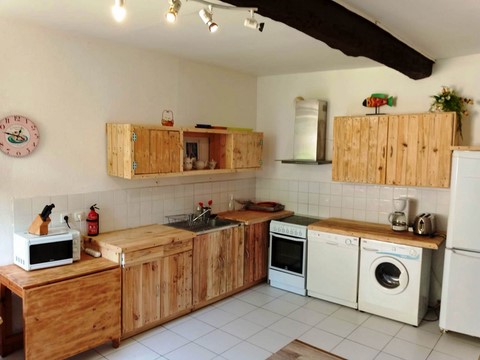 Gite Aragou 100M2,  dining room + kitchen, Languedoc  Roussillon aude, 